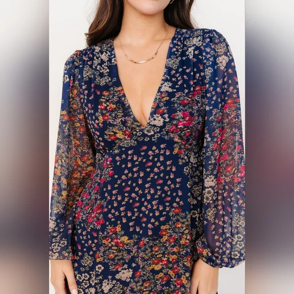 Baltic Born | Bowman Deep V Maxi Dress Size Medium - Picture 2 of 11